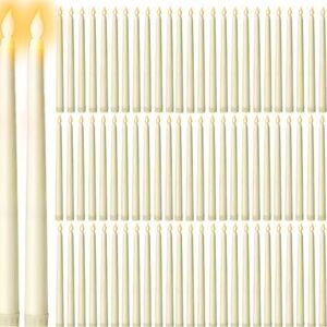 50 LED Taper Candles Flameless and flickering
